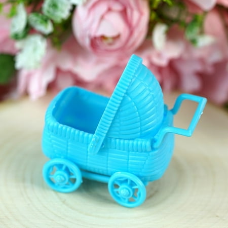 BalsaCircle 12 pcs Plastic Carriage Baby Shower - DIY Favors Party Decorations Crafts Supplies