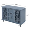 thumbnail image 3 of American Sideboard Buffet Cabinet,Storage Cabinet with 2 Doors and 3 Drawers,Console Table for Bedroom,Living Room,Study,Blue, 3 of 7