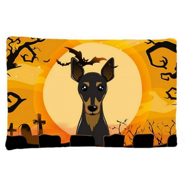 Carolines Treasures BB1798PILLOWCASE Halloween Min Pin Fabric Standard Pillowcase