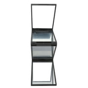 4 Way Mirror, Exquisite 360 Degree Plastic Frame Portable Folding Mirror For Home For Self Hair Cutting