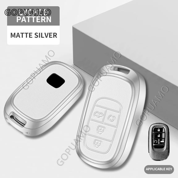 Zinc alloy leather Key Cover Case For Honda C 4 buttons Accord Jade Crider Odyssey Civic CR-V HR-V VEZEL JAZZ Car Key Cover Case