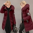 thumbnail image 6 of ZHOUCHANKIDS Women's Slim Fit Mid Length Winter Padded Jacket Down Alternative Insulated Plus Size Coat XL, 6 of 7