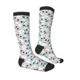 thumbnail image 4 of Lsque Colorful Hat Snowman Printed Crew Socks Men's Women's LightWeight Thin Casual Calf Socks ,Knee High Socks,Cotton Socks, 4 of 9