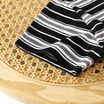 thumbnail image 5 of Boys Girls 2 Piece Preppy Clothes Set Kids Striped Knit Short Sleeve T-Shirts Elastic Waist Shorts Casual Summer Cool Outfits (C, 5-6 Years), 5 of 6
