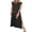 Black, variant on Summer Casual Sleeveless Maxi Dress for Women Crewneck Loose Split Wrinkle-Free Travel Vacation Long Dress Beach Sundress with Pockets Light Blue L