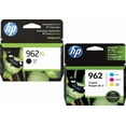 thumbnail image 2 of HP 962XL Black High Yield & 962 Cyan Magenta Yellow Original Ink Cartridges 4-Pack 3JB34AN (Sold Without Manufacturer Warranty), 2 of 11