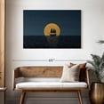 thumbnail image 3 of Elephant Stock Pirate Ship Silhouette Wall Art - Horizontal Canvas Wall Art - Living Room Wall Decor - Transportation Canvas - Orange And Blue Decor - 45" x 30", 3 of 8