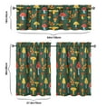 thumbnail image 6 of Mushroom (37) Kitchen Curtain Valance 3 Piece Home Curtains and Valance Set Curtain Sink Window Decor Window Treatment Tier 27.5x36 Length, 6 of 6