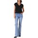 thumbnail image 2 of Chaleco de suéter de cuello en V para mujer INSPIRE CHIC, sin mangas, acanalado, con abertura, elástico, básico, casual, top de verano, color negro, 2 of 6