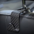 thumbnail image 4 of Typpkmm Carbon Fibre Hook with Car Seat Headrest Hook Auto Back 4Pcs, 4 of 7