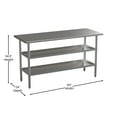 thumbnail image 5 of Flash Furniture Stainless Steel Worktable with 2 Undershleves, 5 of 9