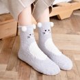 thumbnail image 3 of Maplenight Fuzzy Socks for Women Winter Thick Warm Fluffy Soft Slipper Home Sleeping Cute Animal Socks, 3 of 5