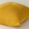 thumbnail image 2 of Set of 2 Sage Green Decorative Throw Pillow Covers 12x12 Inch Soft Corduroy Windmill Textured Striped Patchwork Cushion Cases for Sofa Bed Home Decor, 2 of 7