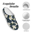 thumbnail image 5 of Easygdp Lilies Flowers Slippers for Women Mens Winter Warm Home Slippers Plush Slip on House Slippers for Indoor Outdoor Shoes-35/36, 5 of 7