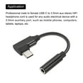 thumbnail image 4 of USB Tipo C a 3,5mm Hembra Auriculares Conector Adaptador USB C a Auxiliar Audio HiFi Alta-Resolución Digital Convertidor Cable Cordón 4.3" para Teléfono, Negro, 4 of 4