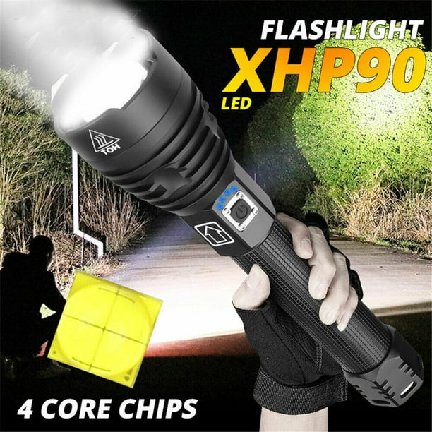Lampe Torche XHP90 LED USB Zoomable 990000 Lumens 