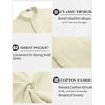 thumbnail image 6 of COOFANDY Cotton Linen Sets For Men 2 Piece Henley Shirt Short Sleeve And Casual Beach Drawstring Waist Pants Summer Outfits, 6 of 7