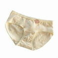 thumbnail image 5 of Sakmal Underwear Women High Waisted Cotton Briefs Panties Yellow No Show Panties for Women XL, 5 of 5