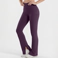 thumbnail image 4 of yillto Womens Yoga Pants with Pockets for Women High Waisted Workout Pant Wide Leg Flare Trousers Stretchy Lounge Leggings, 4 of 7