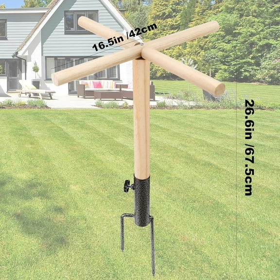 Sturdy Chicken Perch Toy for Coop | Wooden Roosting Bar with Metal Ground Plug | Backyard Playground for Poultry Chicks