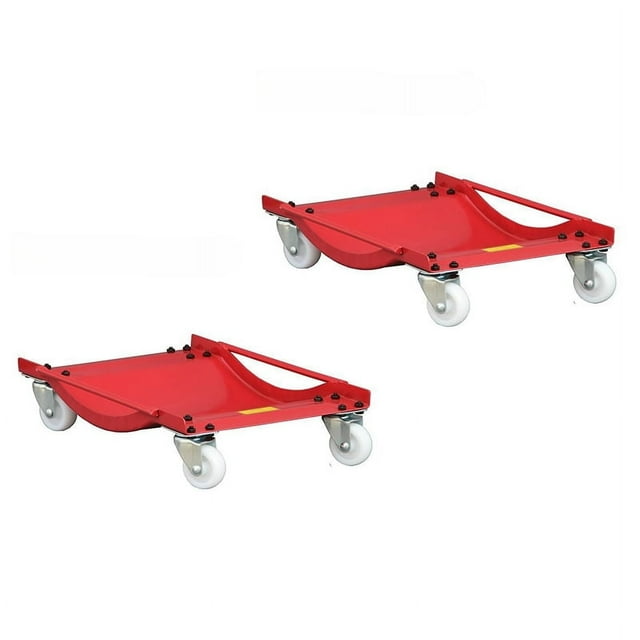 Metal Removable Iron Casing Car Wheel Jack 2 Piece Set, Mechanical 1500 Pound Car Slide Plate,12 Inch Wheel Vehicle Alignment Jack, Heavy Duty Roller With Ratchet Foot Pedal For Tire Car Repair Mobile