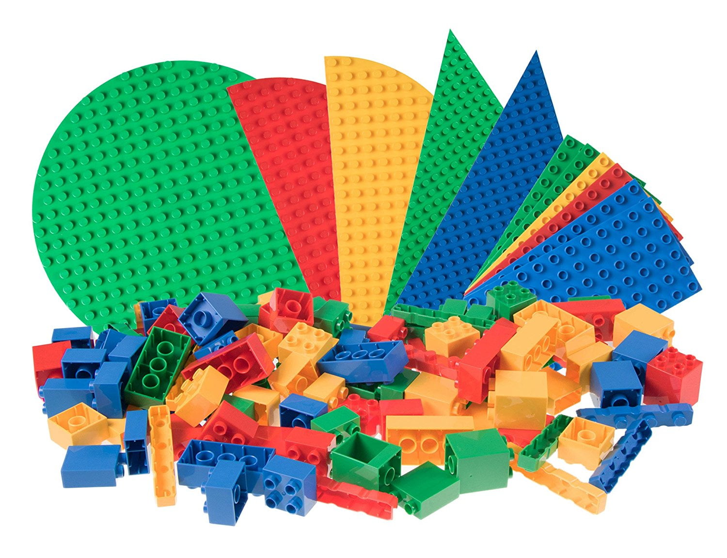 204 Pieces Building Brick Set 100% Compatible with All Major Brands Premium Building Bricks with Big Pegs in 24 Fun Colors 3 Large Block Sizes For Ages 3+ Classic Big Briks by Strictly Briks