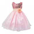 thumbnail image 2 of 3-10T Kids Girls Flower Princess Sequin Dress Birthday Bridesmaid Party Pageant Formal Long Dresses, 2 of 6