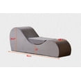 thumbnail image 4 of Yoga Chaise Lounge Chair for Stretching, Relaxation & Exercise, Ergonomic Design with Soft Yet Firm High-Density Foam Core, Removable Machine-Washable Cover, Grey, 4 of 6
