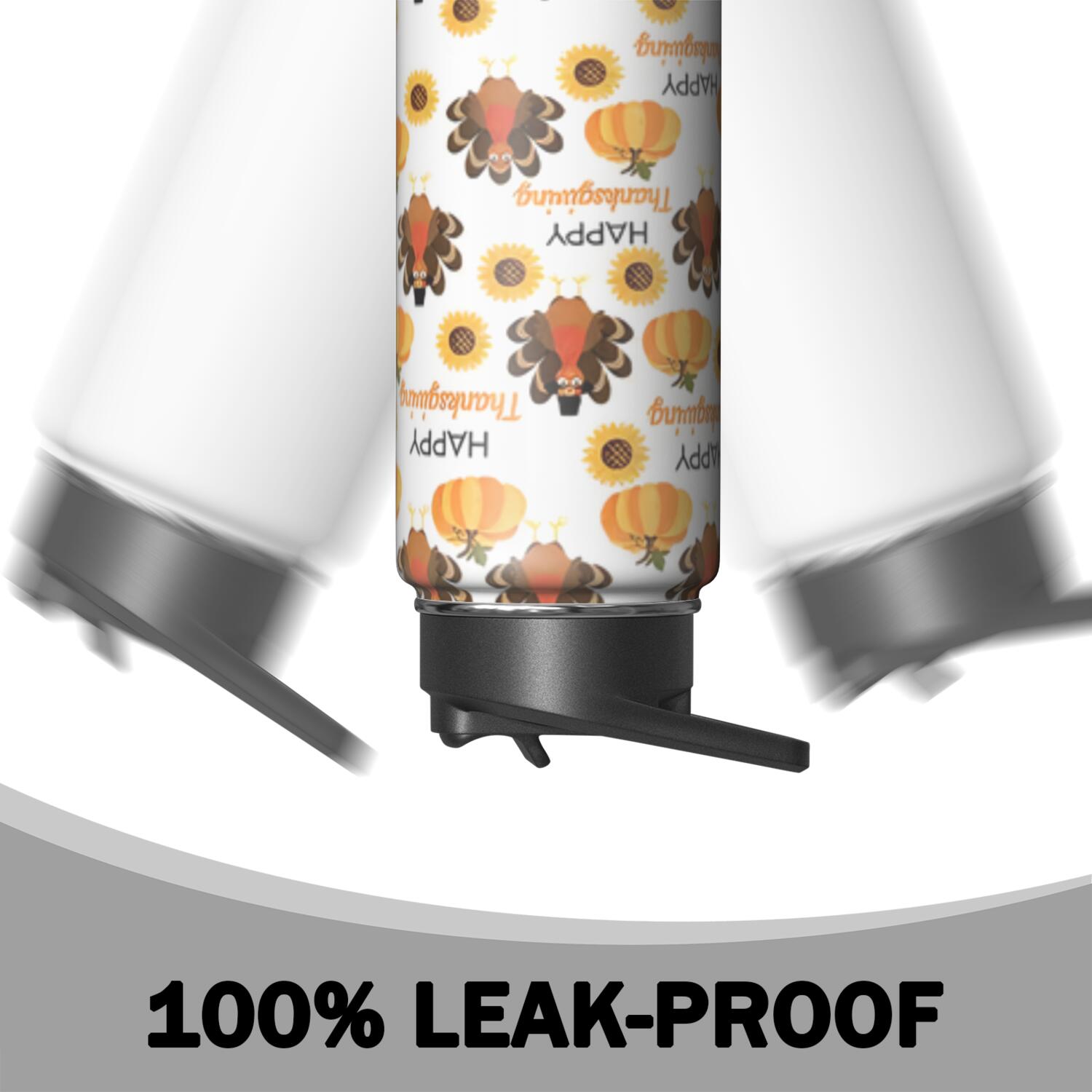 Double Walled Insulated 18oz Stainless Steel Sports Holiday Gifts Themed Water Bottle with Handle Lids Wide Mouth, Leakproof, 24Hrs Cold 12Hrs Hot, Gym Flask for Holiday Gifts Themed Lovers