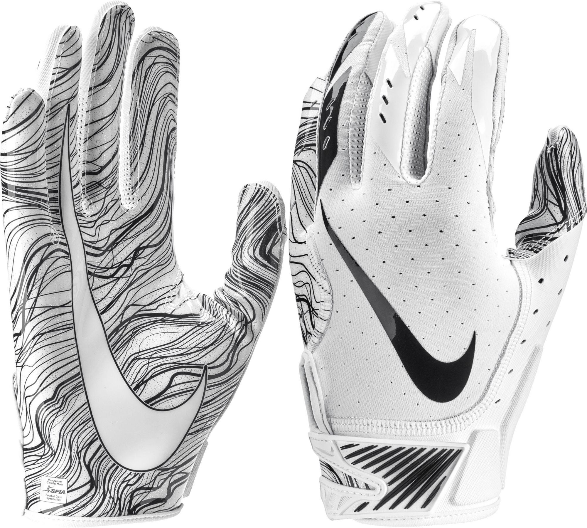 Nike Vapor Jet Philadelphia Eagles Football Gloves White Adult Sz XL  PGF685-189 