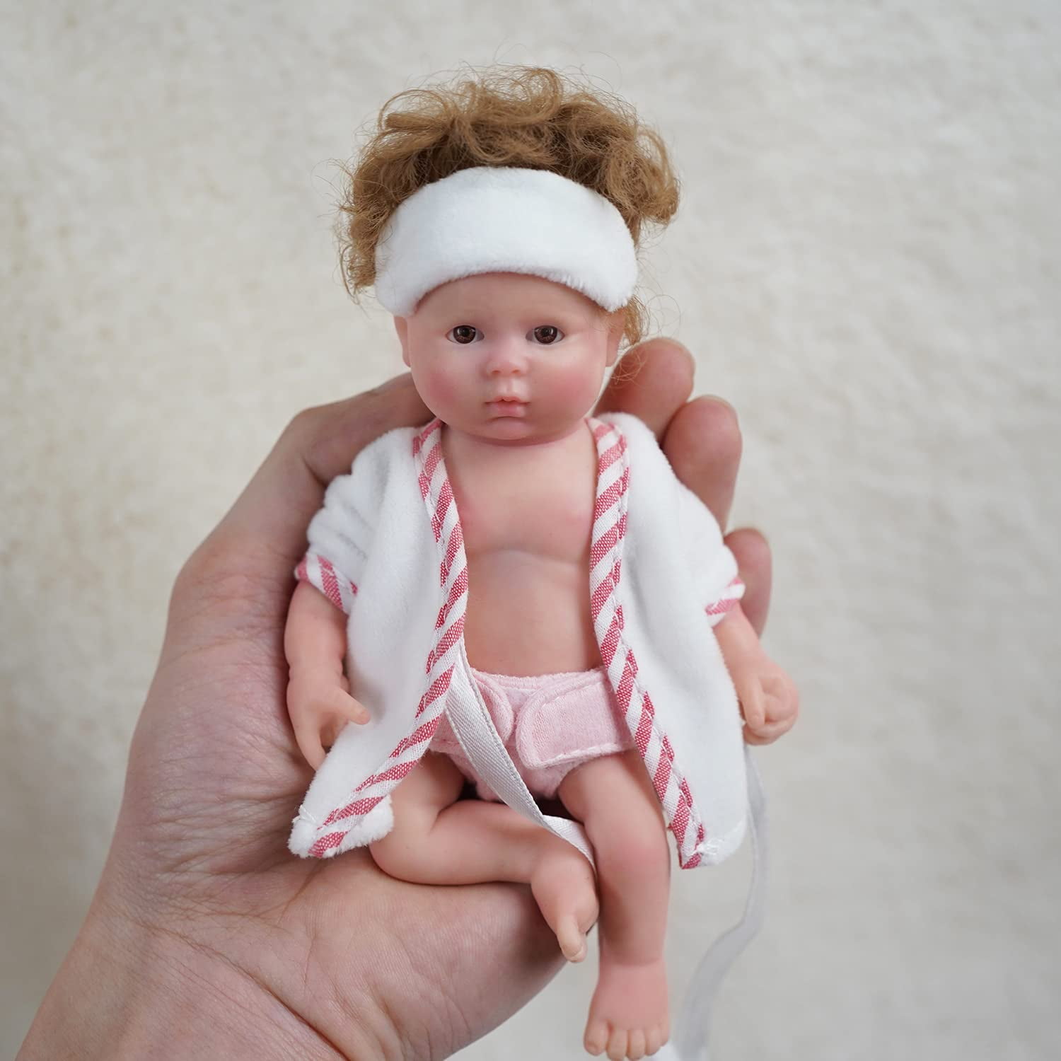 Miaio Reborn Baby Doll 7 Inch Silicone Doll Mini Realistic Newborn Baby