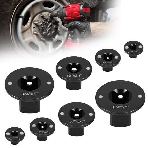 8Pcs Low Profile Impact Socket Adapter Set 1" to 3/4" 3/4" to 1/2" 1/2" to 3/8" 3/8" to 1/4" Magnetic Socket Adapter Set Works with Impact Wrench Torque Wrench Cordless Drill