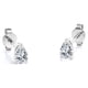 thumbnail image 4 of JeenMata Pendientes Minimalistas con Forma de Lágrima de Diamante de 0,38 Quilates y Estilo Solitario, Chapado en Oro Blanco de 18 K sobre Plata, 4 of 5
