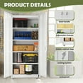 thumbnail image 6 of EDX 71" Metal Storage Cabinet with Pegboard, Locking Garage Cabinets with Adjustable Shelves, for Home, Office, Garage, White, 6 of 7