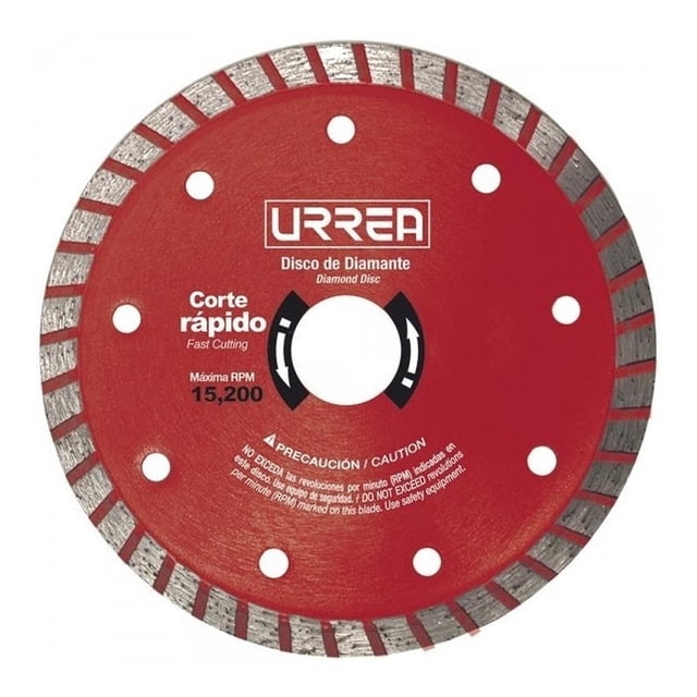 Disco De Diamante Uso Industrial Corte Turbo 7 Ddit7 Urrea Urrea DDIT7