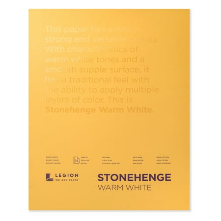 UPC: 0645248440654 | Legion Paper Stonehenge Warm White Paper Pad  11  x 14