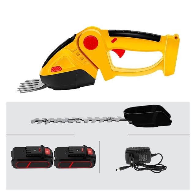 2 In 1 24V Cordless Electric Hedge Trimmer 20000RPM Rechargeable Handheld Household Shrub Weeding Pruning Mower Garden Tools ,Easy to Use