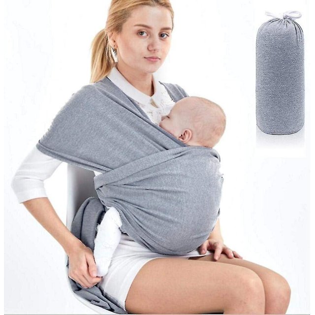 Portabebés CHAO gris claro Multifuncional para recién nacidos y bebés Elástico Sin Nudos de algodón
