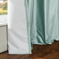 thumbnail image 5 of TWOPAGES Luxury Black Grommet 42 W X 102 L Inch Curtain 100% Dupioni Silk Light Filtering Drape for Bedroom, 1 Panel, Aqua, 5 of 6