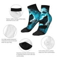 thumbnail image 5 of Rocae Blue Full Moon Wolf for Premium Adult Socks,Comfortable, Breathable, and Durable Socks, Perfect for Everyday Wear, 5 of 7