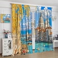 thumbnail image 5 of European Scenery Blackout Curtains,Venice Italy City Autumn Landscape Print Window Drapes for Bedroom Living Room Kitchen Cafe Office Decor 2 Panels,Thermal Insulated Darkening 55x63 Inch, 5 of 6
