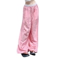 thumbnail image 2 of Bxsruta Women's High-Waisted Straight-Leg Pants, Soft & Comfortable Casual Lounge Trousers with Pockets, Plaid Pattern for Everyday Wear, 2 of 5