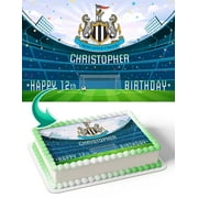 Newcastle United FC Edible Cake Image Topper Birthday Cake Picture Photo Icing Fondant Decoration 1/4 Sheet