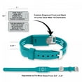 thumbnail image 2 of Elite II Medical ID Bracelet: Waterproof Hypoallergenic Silicone Wristband 10 lines of Customized Laser Engraving and Emergency Medical Card. Complimentary Access PHR (Personal Health Record) -Teal, 2 of 8