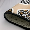 thumbnail image 5 of DouZhe Hearts Leopard Tiger Zebra Texture Rugs Doormat, Non-Slip Machine Washable Carpets Floor Door Mat , 36" x 24", 5 of 7