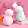thumbnail image 4 of CAROOTU Cartoon Dinosaur LED Lamp Silicone Bedside Reading Lamp Tap to Change Light Color USB Rechargeable, 4 of 6