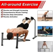 YOLEO Dip Station Portable Functional Fitness Bar, Heavy Duty Adjustable Height Upper Body Equipment for Home Gym for Tricep Dips, Pull-Ups, Push-Ups, L-Sits