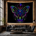 thumbnail image 6 of Cosmic Moth with Crystals and Planet Against Black Void, Mystical Psychedelic for Astronomy Fans, Celestial Space Art, Halloween Gift, Tapestry Wall Hanging for Bedroom and Dorm Room, 6 of 7