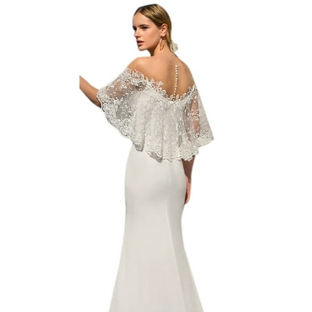 Womens Off Shoulder Lace Gown Formal Maxi Long Dress Evening Party Cocktail
