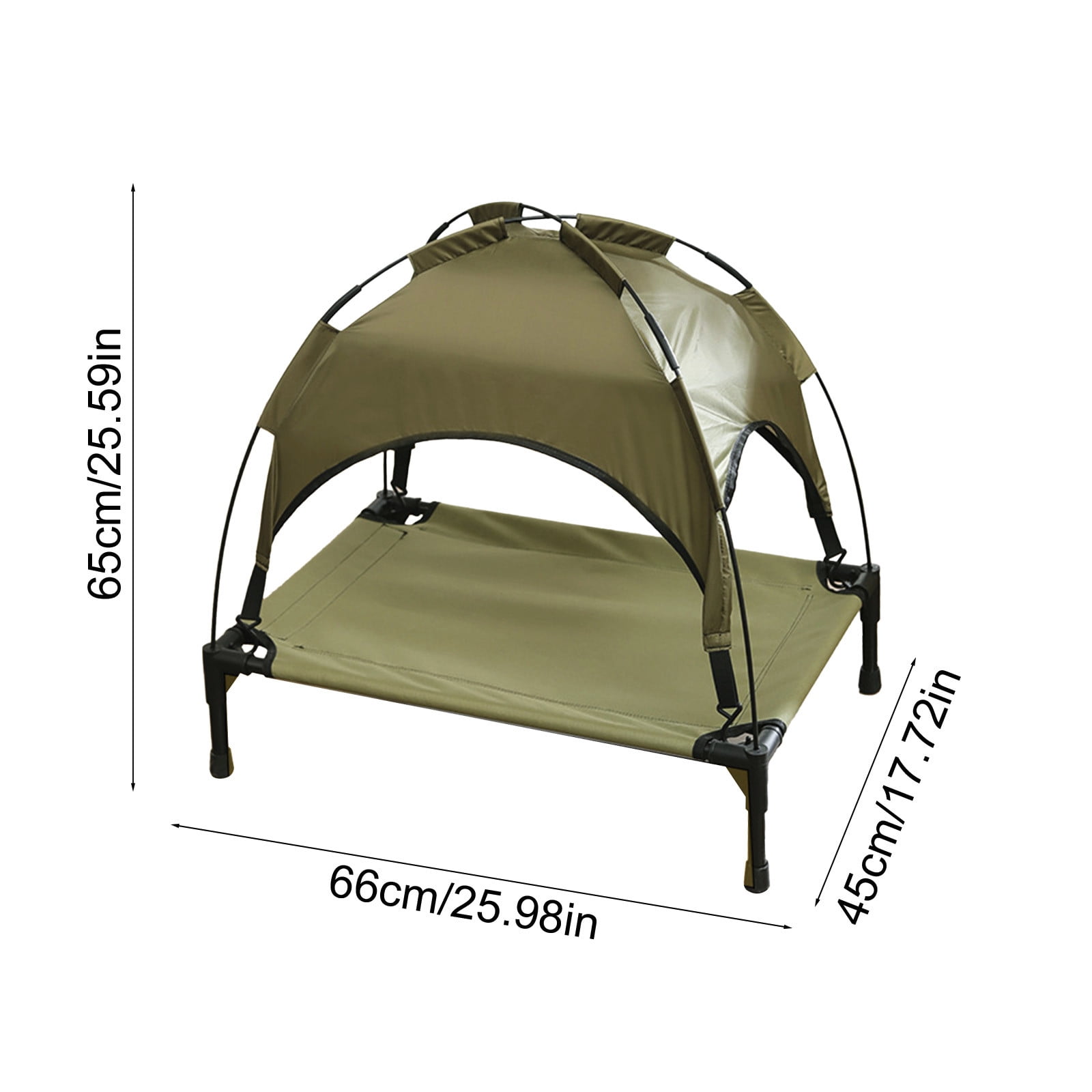 Cheapark Elevated Pet Bed Pet Cot With Canopy Waterproof Breathable Off Ground Sleeping Bed Tent For Indoor Outdoor Pet Use